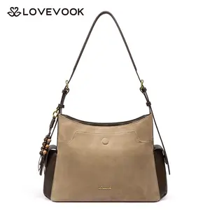 LOVEVOOK Hobo Purses for Women,Soft Faux Leather Crossbody Purse with Tassel Charms,Women's Shoulder Handbags for Daily
