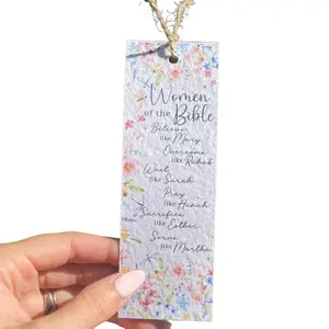 Women of the Bible Seed Paper Bookmark Plantable Wildflower Bookmark Bible Study Gift Sunday School
