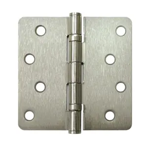 Deltana S44R4BB15 4 x 4 x 0.25 in. Radius Ball Bearings Hinge- Satin Nickel - Steel - 50 Case - Pack of 2