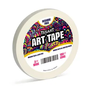 Medium Tack Masking Artists Tape for Drafting Art Watercolor Painting Canvas Framing Acid Free 1/2Inch Wide 180FT Long