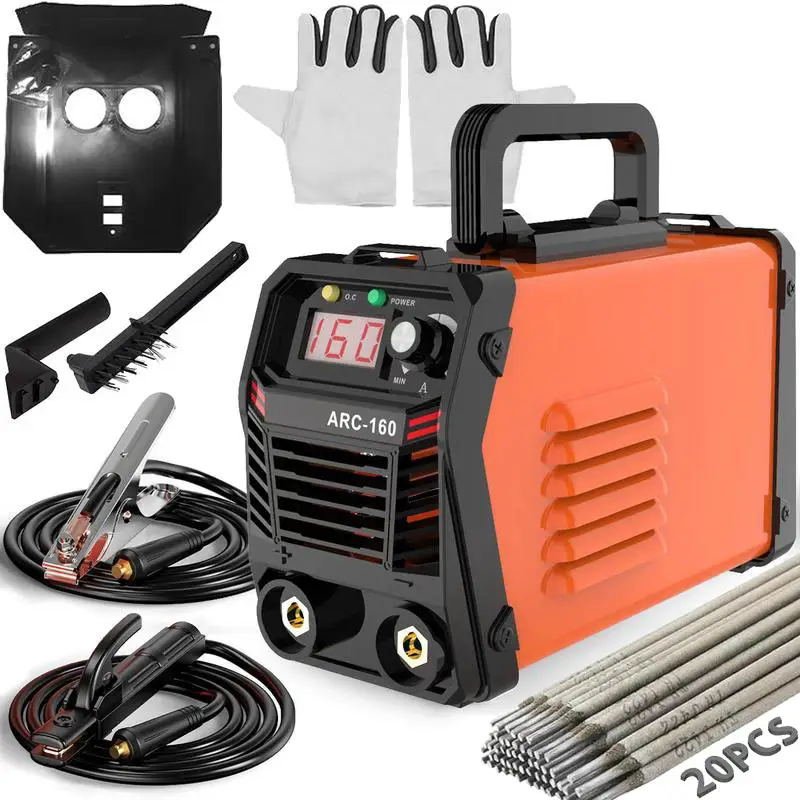 110V Mini Welder Portable Stick Welder with Hot Start Arc Force Anti-Stick - IGBT Inverter Welder Machine Supports E6013/E6011/E7018 Rods - Ideal for