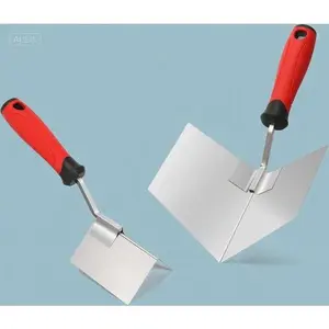 2-Piece Drywall Corner Tool Set - Stainless Steel Sheetrock Trowel, 5" Outside & 3-1/2" Inside Corner Knife - Soft Grip Handle - Professional Drywall Tools for Smooth Finishing - Durable Construction for Precise Edging