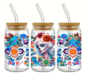 Día de los Muertos White Beauty - UVDTF Wrap for cups/hard surfaces sticker