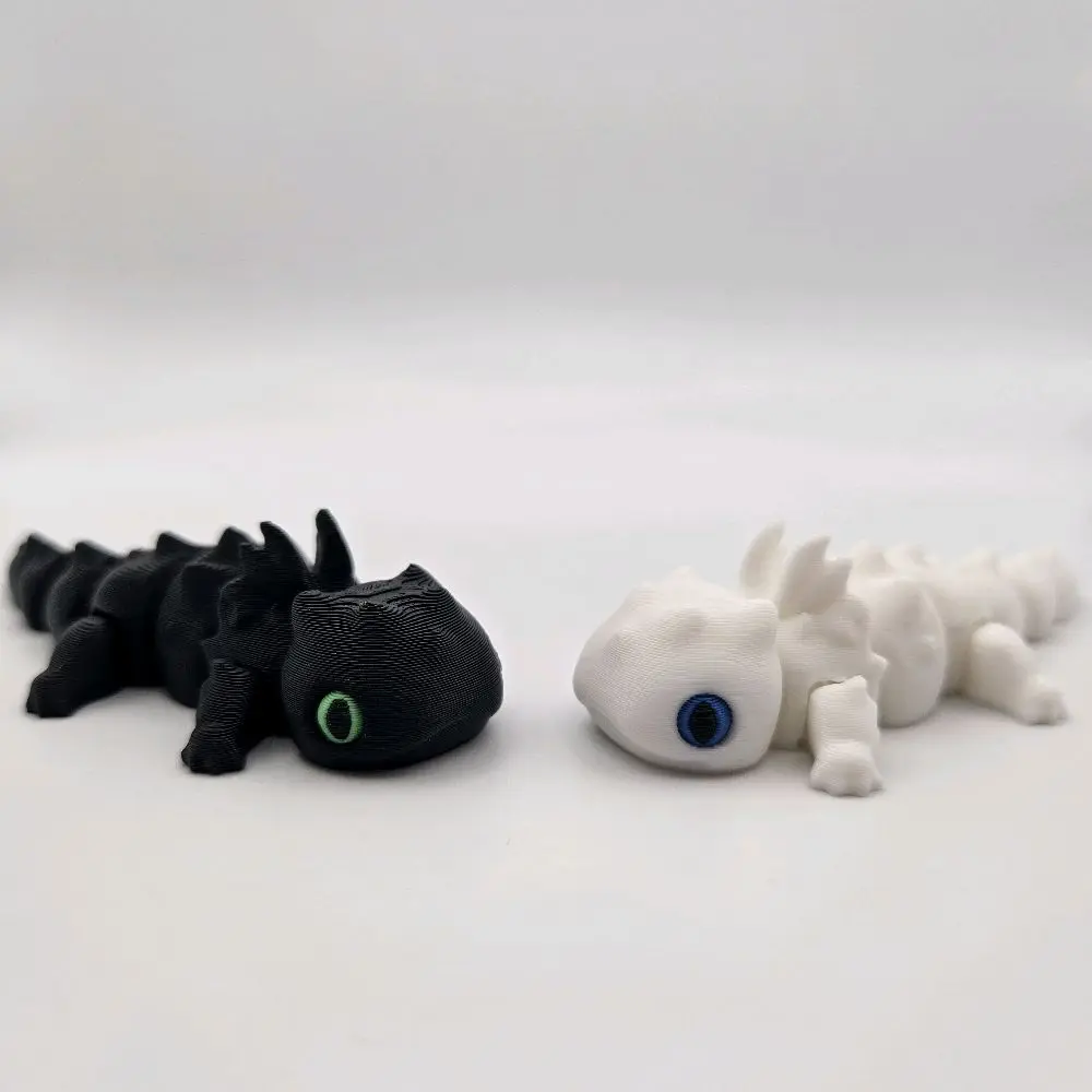 3D Printed Articulating Fidget Dramander (Dragon Salamander) Desk Figurine