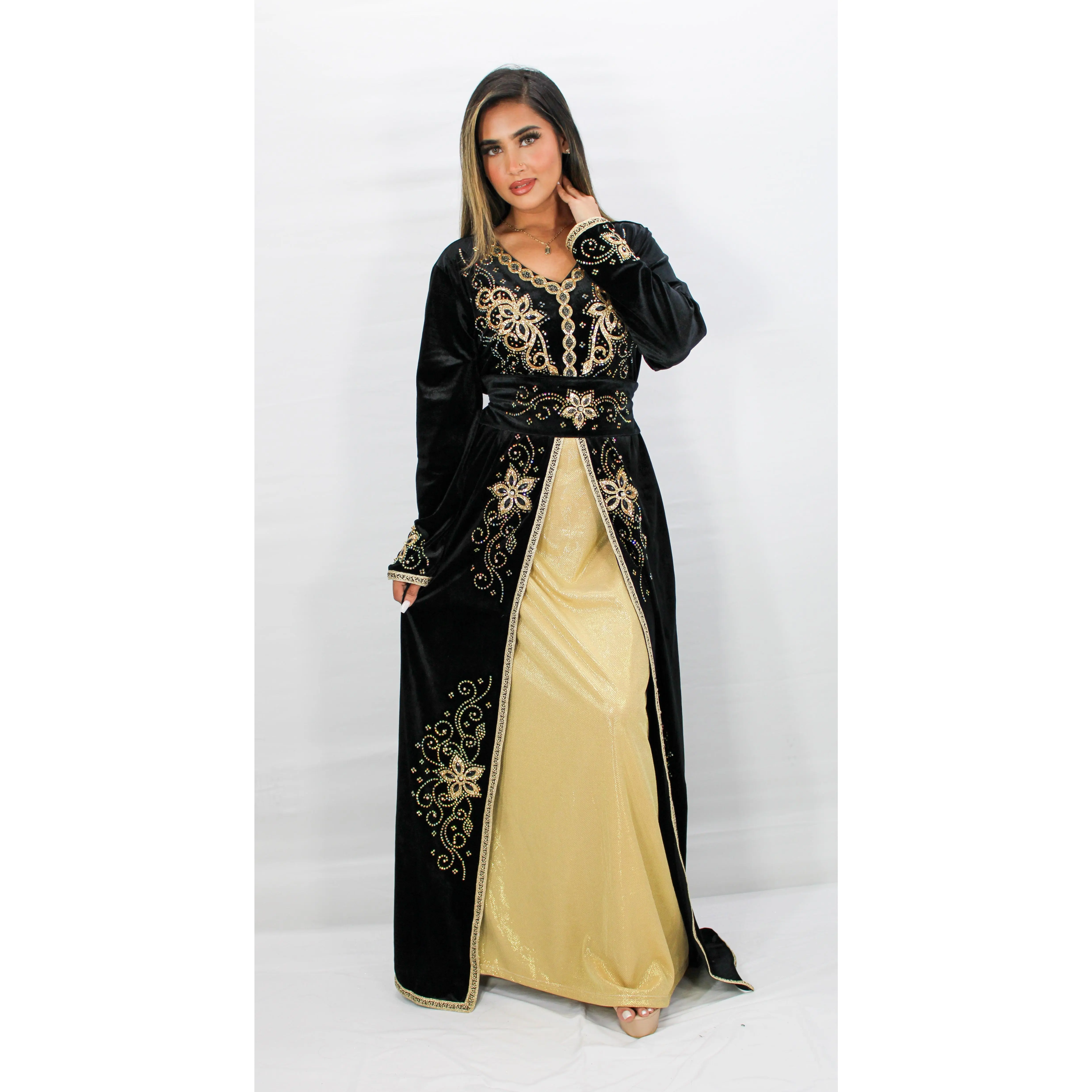 Hamida Velvet Kaftan