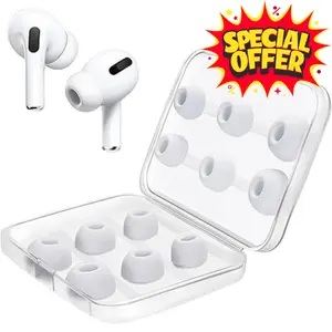 6 Pairs Replacement Ear Tips for AirPods Pro and AirPods Pro 2nd Generation with Noise Reduction Hole, Silicone Earbuds Tips