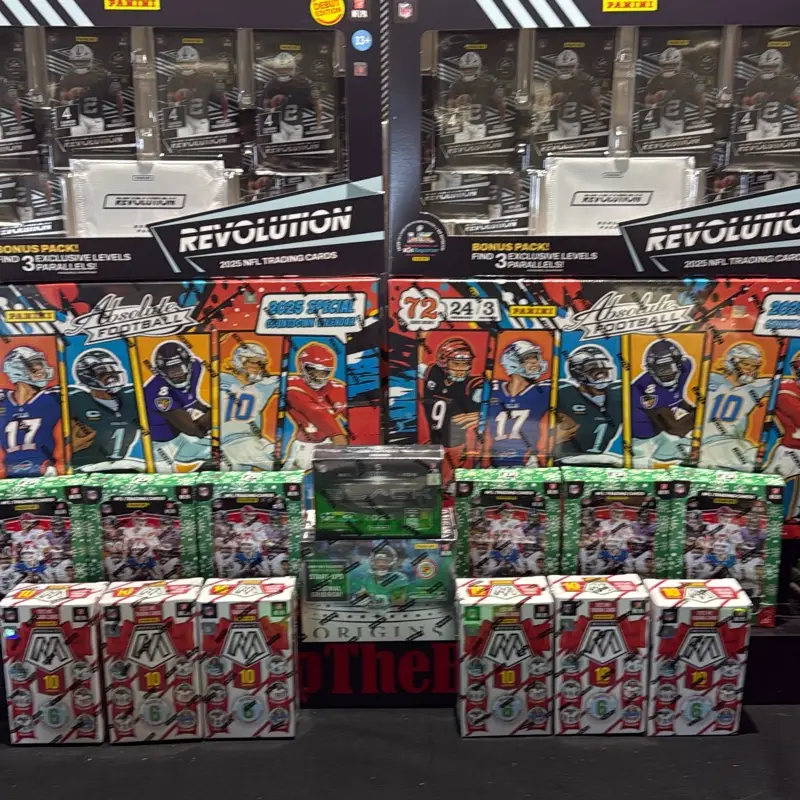 Break #923 2025 Panini Black Hobby Box, 2025 Origins Blaster, 2-2025 Absolute Countdown Calendars, 2-2025 Revolution Football Bundles, 6-2025 Donr