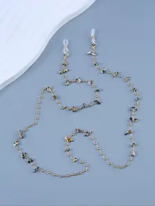 Boho Style Women's Beaded Chain Necklace, Irregular Stone Design, Perfect for Casual Wear & Travel Accessories, Durable Jewelry Accessory, Modern Versatile Accessories