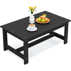 SERWALL HDPE Patio Coffee Table for Balcony, Deck - Versatile Design, Ideal for Outdoor Living