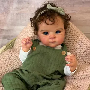 18inch Lifelike Reborn Baby Dolls Realistic Soft Vinyl Newborn Dolls Rooted Hair Toy for Ages 3+