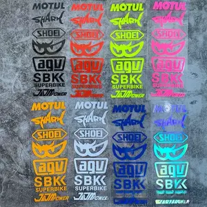 Moto Waterproof Sunscreen Reflective Car Sticker Sponsor Motorcycle Sticker Helmet Decal Electric  Scooter Decorative Scratches