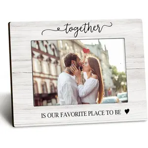 Couple 4x6 Picture Frame, Couple Gifts, Engagement Wedding Picture Frame, Couples Love Photo Frame, Together is Our Favorite Place to be Photo Frames for Desk Decor