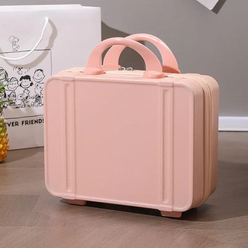 Mini Makeup Bag for Women, 14 Inch Travel Cosmetic Organizer, Compact Beauty Case for Bridal Gifts & Daily Use