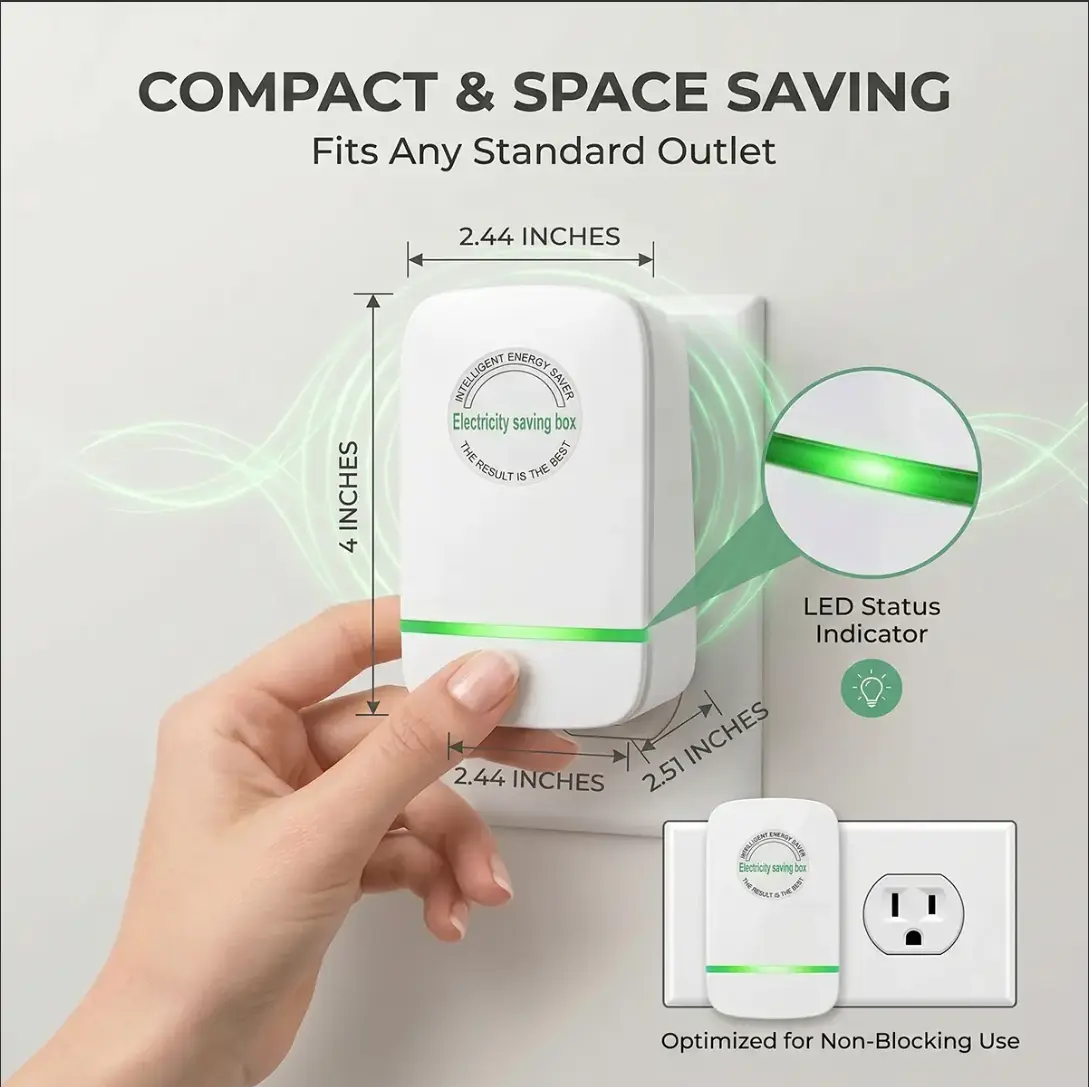 Modern Wall Outlet Adapter, Compact Universal Socket with LED Indicator Light for Home, Office, and Dorm Use, Modern Socket