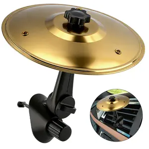 2026 New Car Cymbal Drum Air Vent, Mini Metal Drum Crash Cymbal for Car Dashboard, Funny Musical Instruments Gadget for Drummer Music Lovers Gift easy clip-on riding