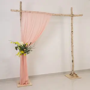 Sheer Wedding Arch Drape – 5ftx14ft Blush Sheer Curtain Backdrop, Ceiling Drapery Panel