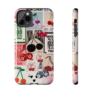 Retro Y2K Playing Cards Collage Tough Phone Case, Y2K Coquette Aesthetic Phone Cover, Trendy Lucky Case, Gift