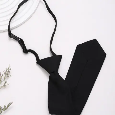 1 Piece Solid Color, Adjustable Tied Neckwear Prom Necktie Casual Elegant Tie Plain Ties for Men Women Business Formal Dress Shirt Accessory