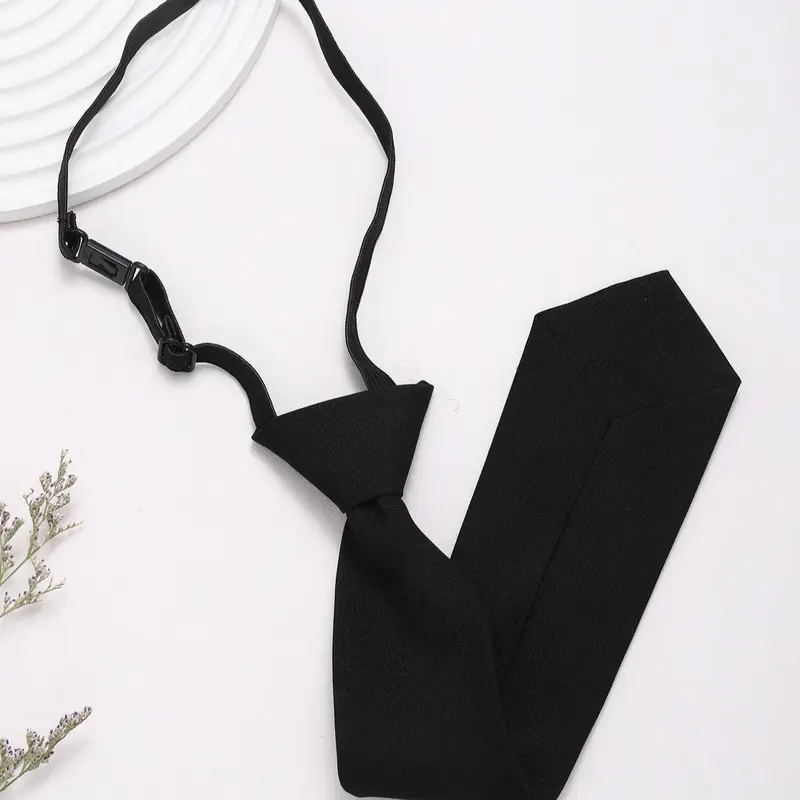 1 Piece Solid Color, Adjustable Tied Neckwear Prom Necktie Casual Elegant Tie Plain Ties for Men Women Business Formal Dress Shirt Accessory