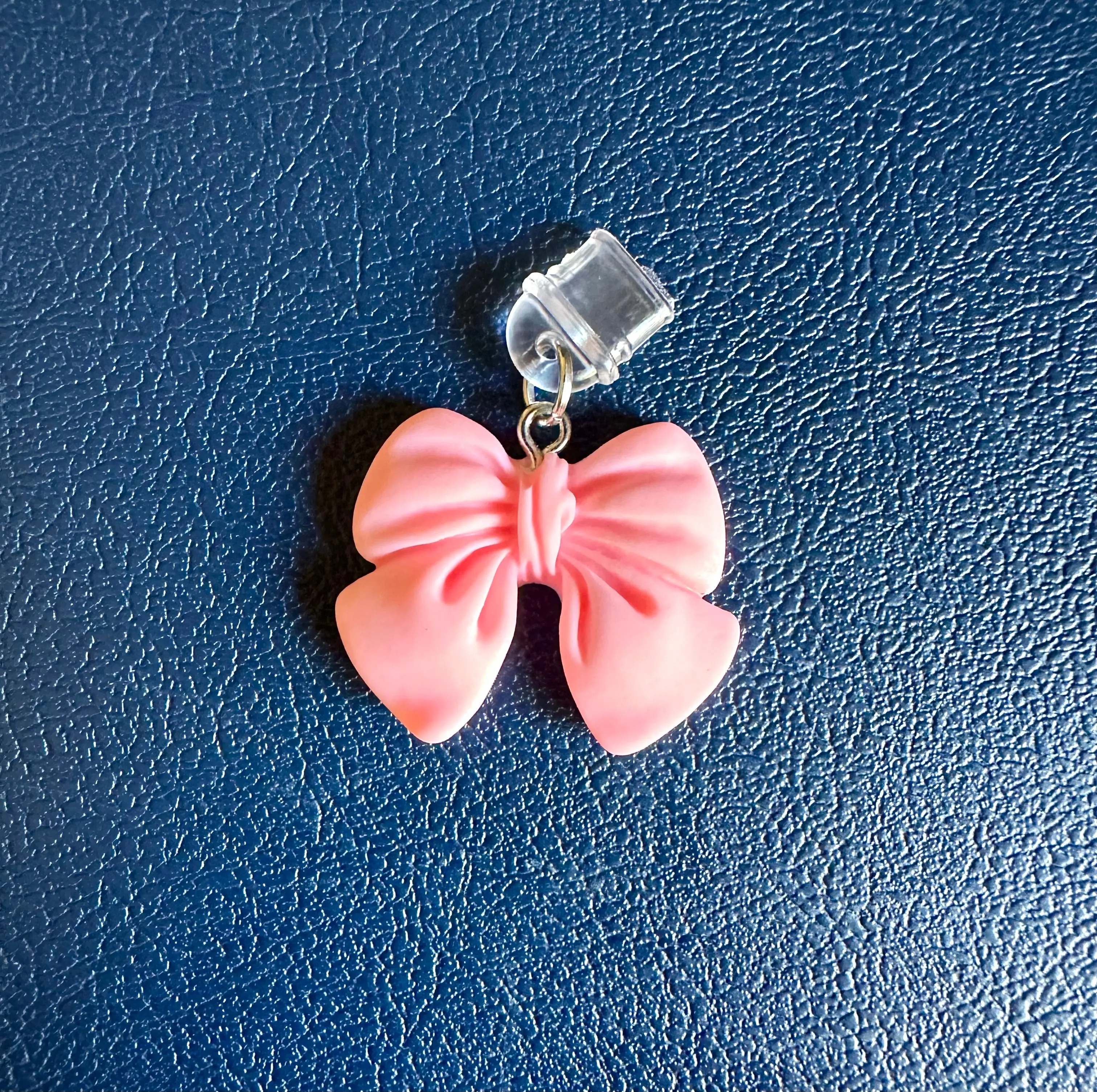 Large Coquette Bow Device Charm, USB-C iPhone or Android Cute Device Plug, Bright Kindle Charm