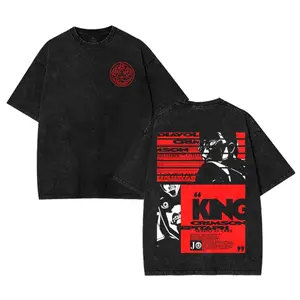 JoJo Anime Manga Graphic T-Shirt, Hoodies, Sweatshirt- Diavolo & King Crimson Comic Panel Tee - Unisex Cotton Tee for Otaku - Retro Japanese graphic tees Fabric Menswear