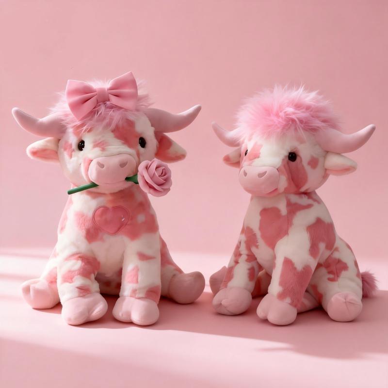 13- inch Highland Cow Stuffed Animal: Ultra - cute Fluffy Plush Gift! Realistic Figure & Weighted Design for Anniversary Birthday Gift Home Decor