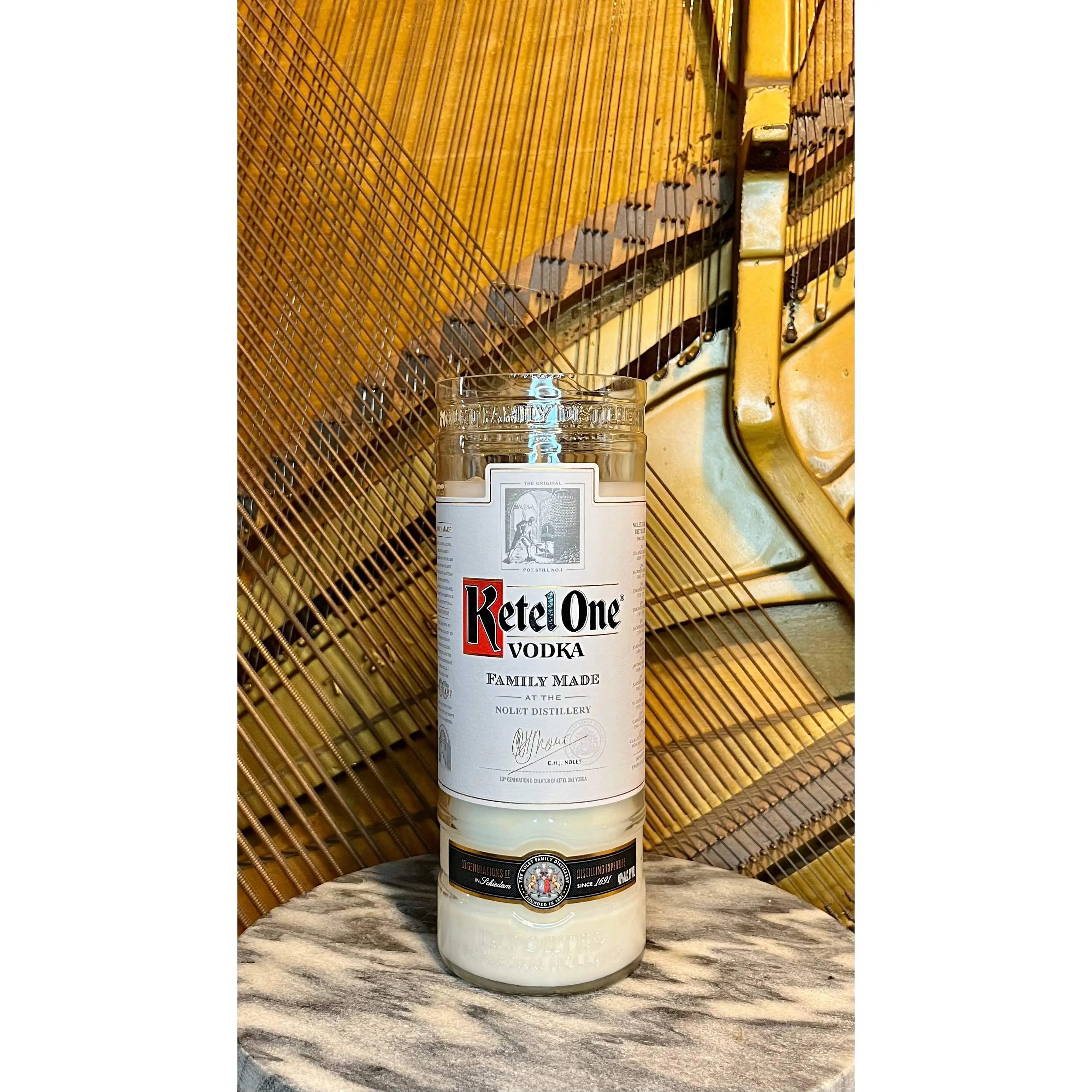 Upcycled Ketel One Bottle Candle (2 Versions)