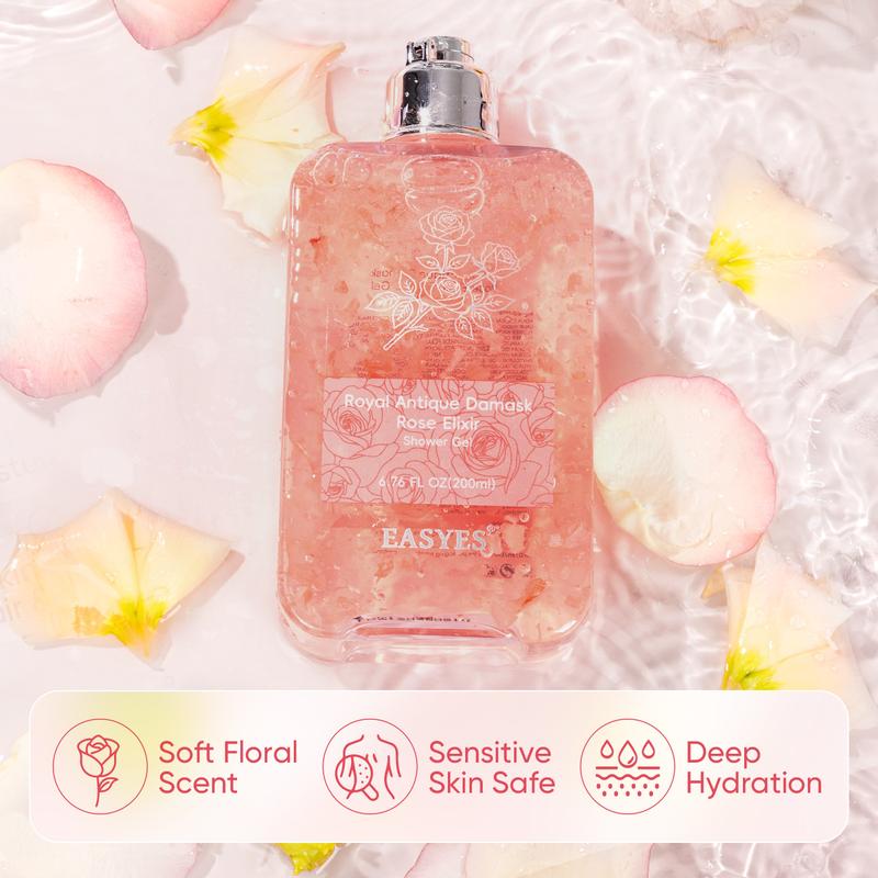 【K】Easyes Rose Essence Native Body Wash - for Dry Sensitive Skin 3X repair Deep Instant relief of dryness and itching Red rose fragrance Moisture Soft Skin vegan no animal testing The best choice for gifts