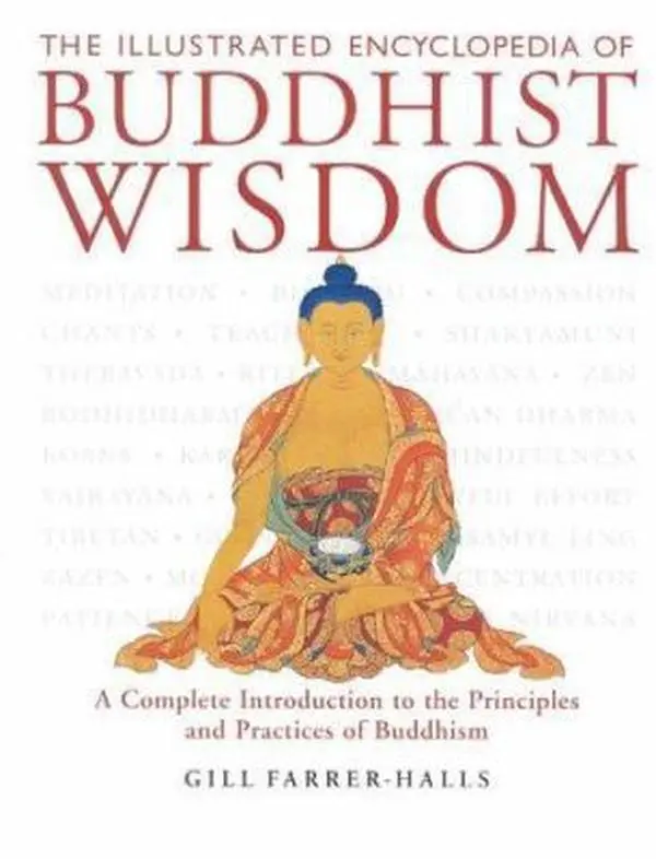 USED Book - The Illustrated Encyclopedia of Buddhist Wisdom by Gill Farrer-Halls (Hardcover) - english