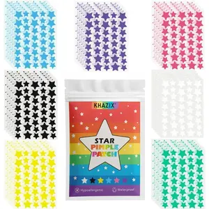 Vibrant Star Pimple Patches, Long-Lasting Stickiness, 3 Size Options, Single Item, Made in China