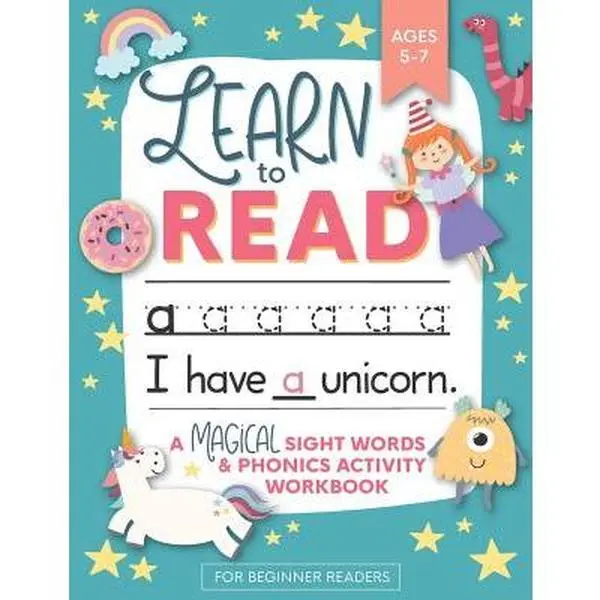 Learn to Read: A Magical Sight Words and Phonics Activity Workbook for Beginning Readers Ages 5-7: Reading Made Easy - Preschool, Kin -- Modern Kid Press, Paperback