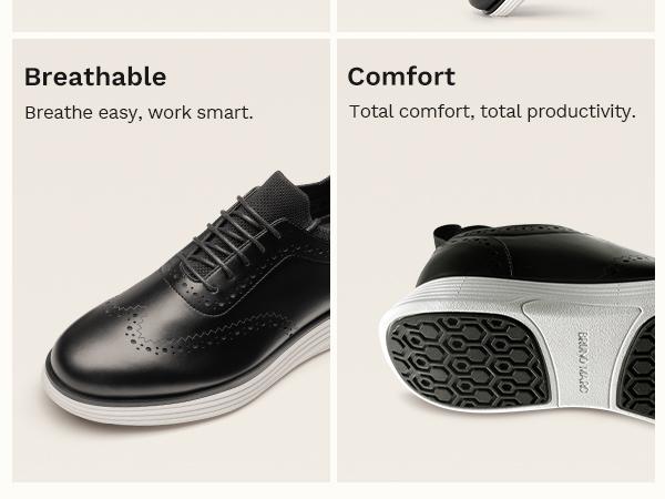 Bruno Marc [MaxFlex SuiteCraft Men's Smart-] Casual Athletic Wingtip Dress Shoes heightboostingshoes Sneaker Training