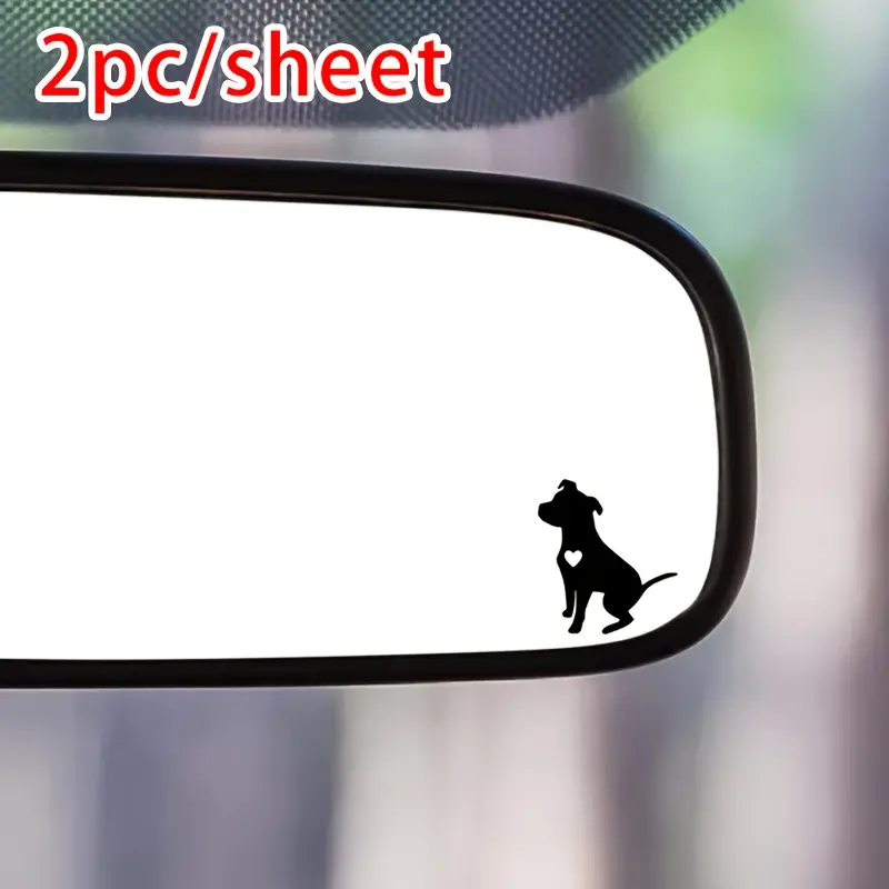 1SET Commute Warm Dog Decor Sticker (for car interior) For car interior/commute bags/notebooks "Loving Pitbull Silhouette" elements, add warm dog-lover vibe to car commute Decor sticker + commute car dog-lover decor goods Decal For Cars