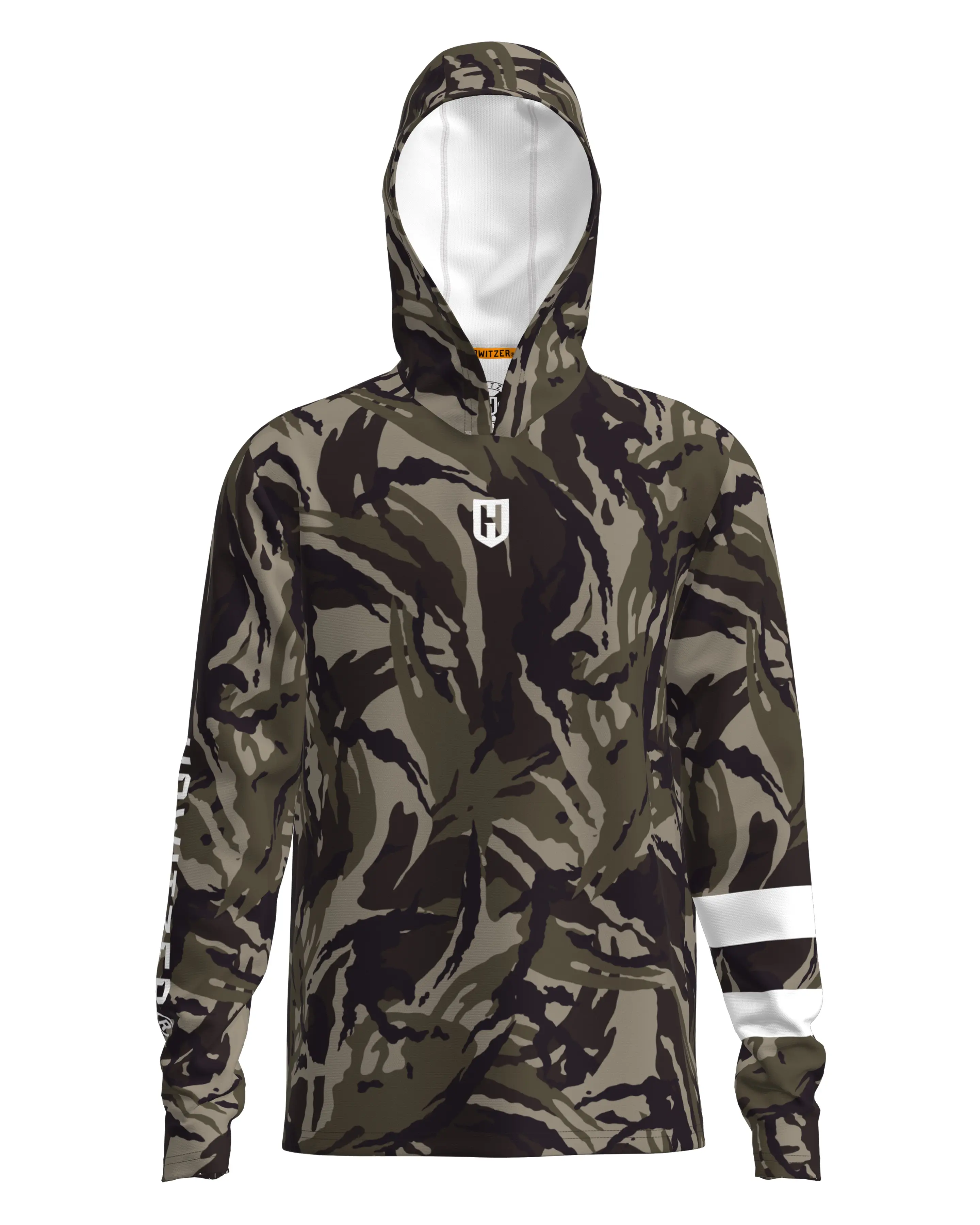 Howitzer Clothing Men's Sun-Protective Performance Jersey Hoodie - Stretch, Fashion, Casual Sporty Hoodies & Sweatshirts, Mesh Panels, Never Retreat Design, Slim-Fitting, Tagless Neck, Pull-On, Machine Washable, All-Season Athletic Top