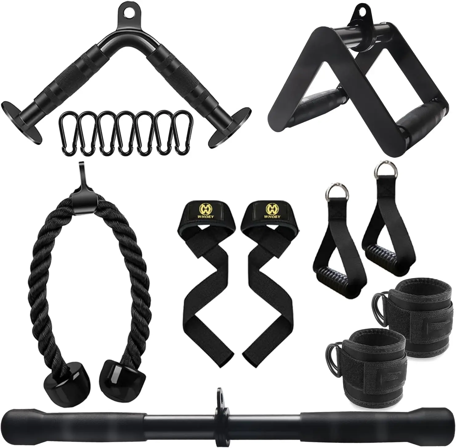 LAT Pulldown Attachments, Cable Machine Attachment Gym Accessories, Cable Attachments for Gym, Home Gym Accessories WNOEY