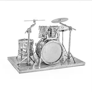 3D Metal Music Instrument Starter Kit | Drum/Guitar/Bass/Cello | Beginner-Friendly Brain Teaser for Adults Teens - Metal Desk Decor | Perfect for Family, Friends, Parties & Holiday Gifts