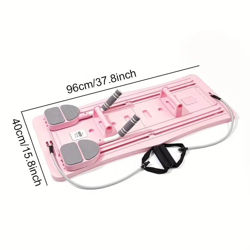 4-in-1 Home Folding Plank, Portable Abdominal Trainer Board, Compact Design for Space-Saving Use Foldable Pilates Training Core Multi-Functional