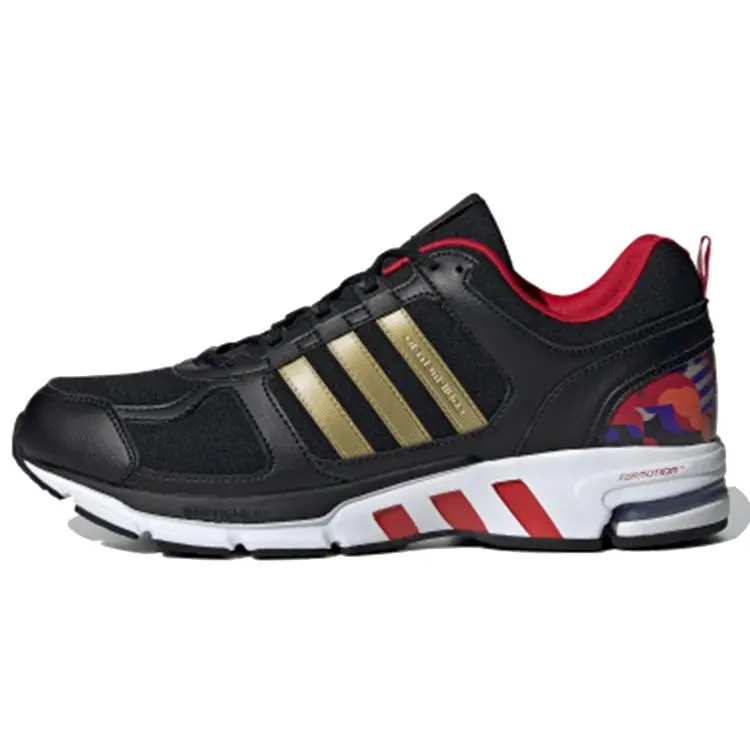 Adidas Equipment 10 Black Gold Red Comfort Low Top Running Shoes Unisex GZ7608