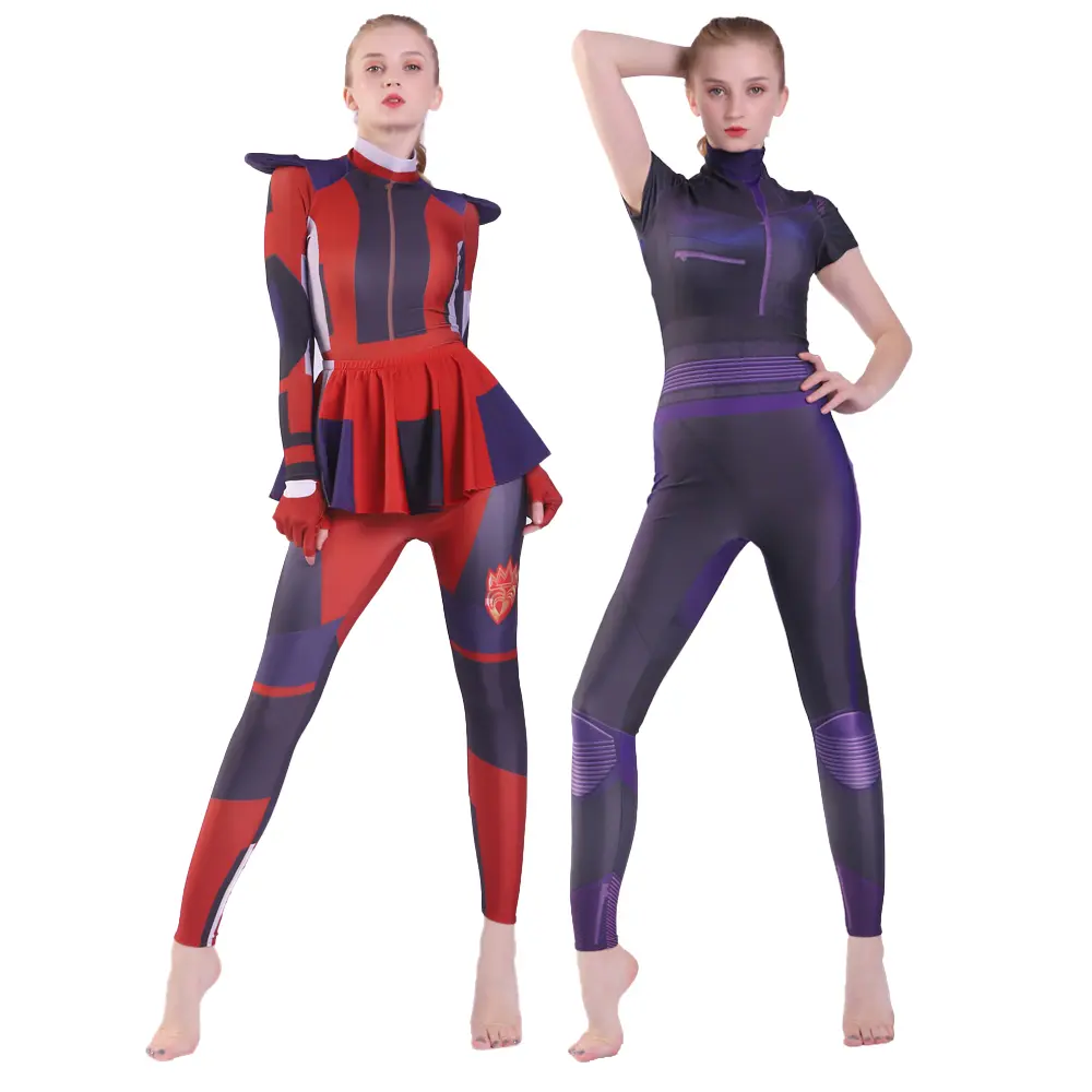 Descendants 3 Red evie Costumes kids Halloween Costumes for women Fantasia Party girls Audrey Mal Cosplay Fancy costume for gift
