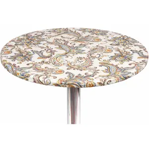 Oil Cloth Tablecloth – Waterproof Oil Cloth Fabric TableCloth (Fitted Round)