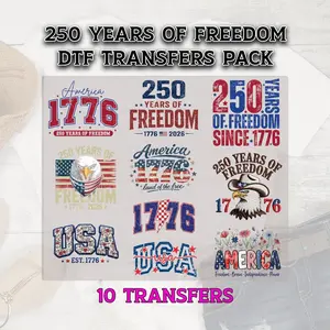 USA Patriotic DTF Transfer, 250 Years Of Freedom DTF Transfer, 250th Anniversary Dtf Bundle, 4th Of July Dtf Prints, America Dtf Grab Bag