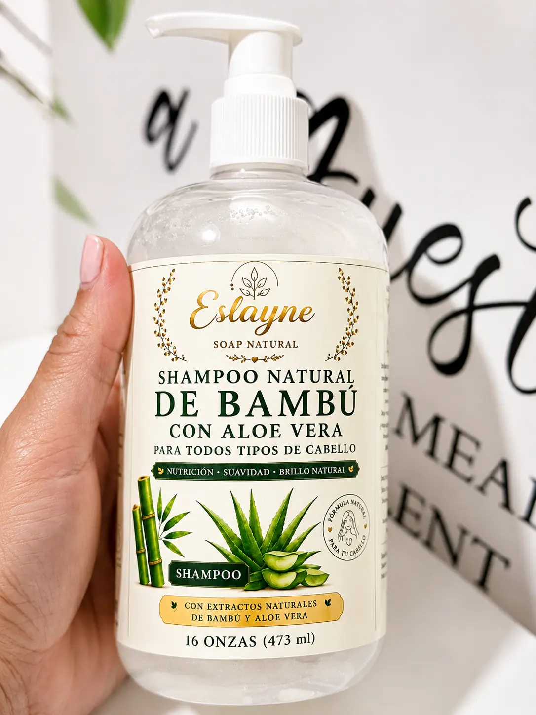 SHAMPOO NATURAL DE BAMBU CON ALOE VERA