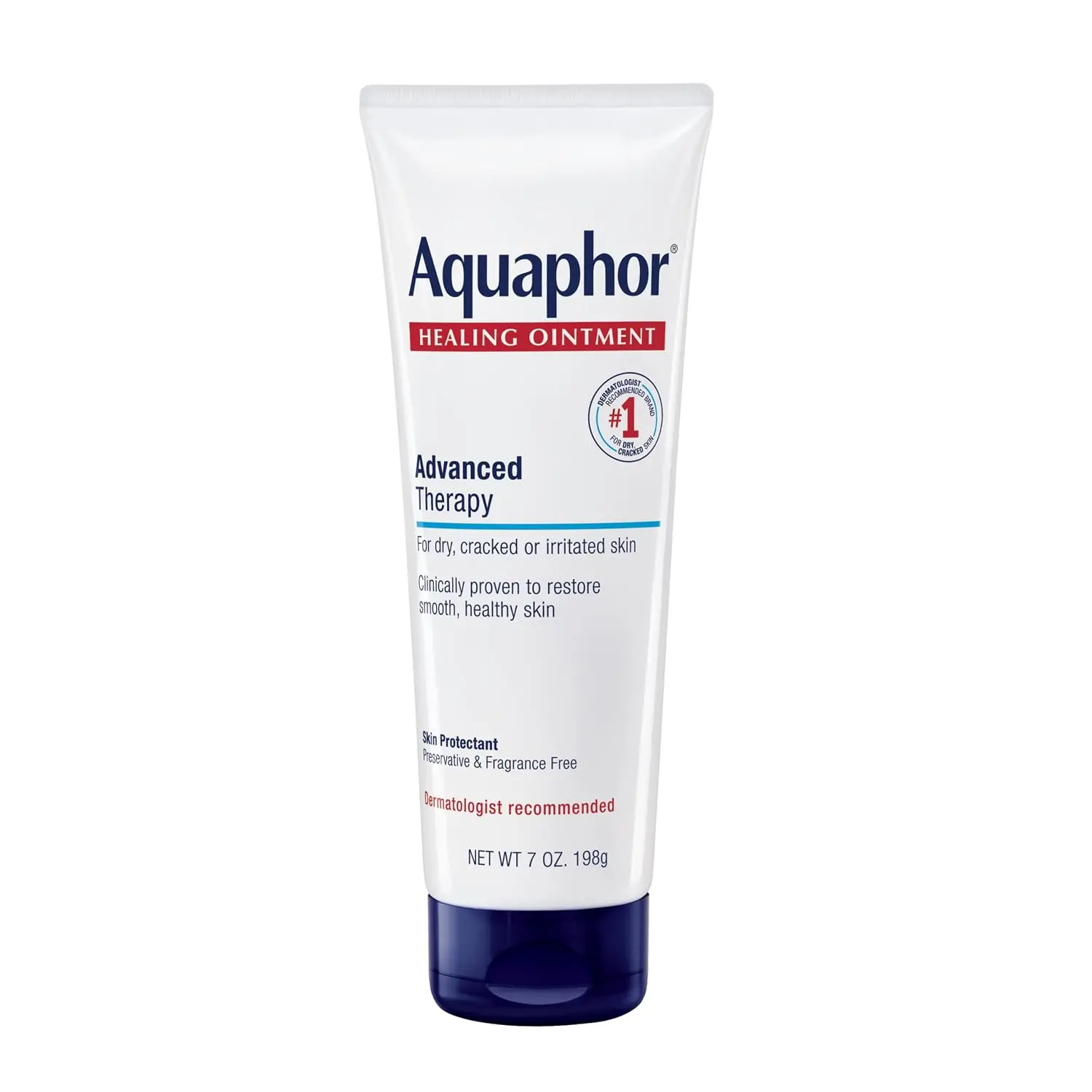 Aquaphor Advanced Therapy Healing Ointment, Skin Protectant, 7 OZ | Clinically Proven Skin Protectant Moisturizer for Cracked, Irritated or Dry Skin Relief, Dye and Fragrance Free