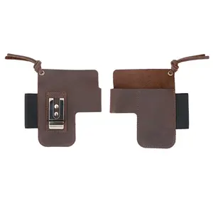 Handmade leather EDC storage bag, men's tactical tool cover, belt clip, multi-function gun holster, brown, tool-free storage bag, knife storage bag, Tool Pouch, Tool Pockets