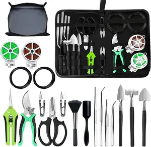 Bonsai Tree Kit, 20 Pcs Gardening Succulent Tools Set, Bonsai Tool Kit Include 262 Feet Bonsai Wire, 29.5"x29.5" Plant Repotting Mat, Bonsai Scissors, Pruning Shears, Unique Gift for Indoor Gardening