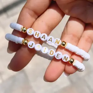 Personalized Heishi Beaded Name Bracelet,