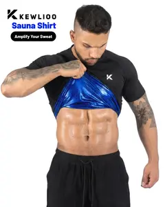 Kewlioo Men's Heat Trapping Sauna T-Shirt for Gym Exercise Activewear Athletic Sports Clothing Workout Tops with Supportive Compression Fit and Sweat-Enhancing Design