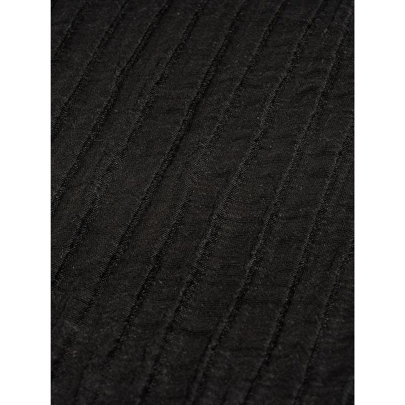 ZF - Textured Short Sleeve Button-Up Shirt - Black