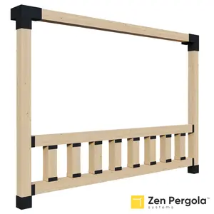 Pergola Side Railing Kit for Top & Bottom 6x6s with 4 to 12 Vertical Posts/Slats