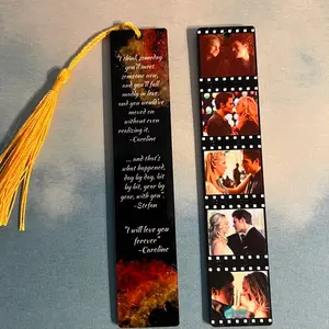 TVD Couples| Steroline | Wooden Bookmark| Double Sided| Sublimated